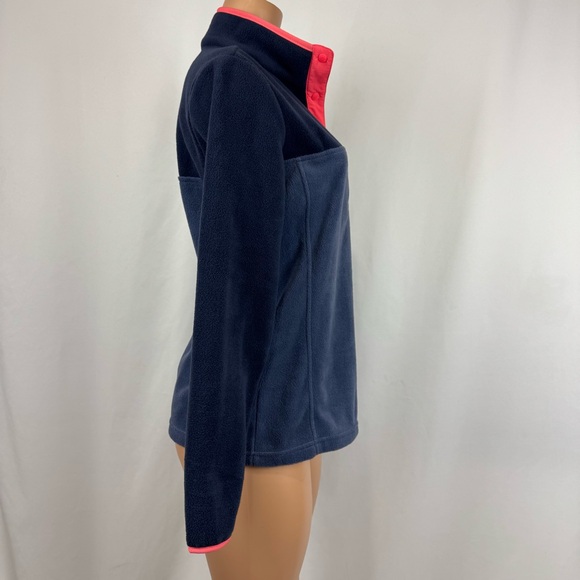 Columbia Women’s M Blue 1/4 Snap Soft Fleece Pullover Jacket Sweater Outdoorsy - Picture 5 of 12